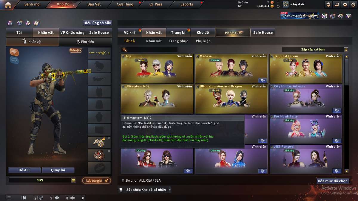 shop acc cf uy tin gia re